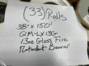 Lot of 38&#x22; x 150&#x2019; 13 oz. Gloss Fire Retardant Banner