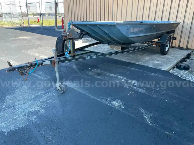1996 AlumaWeld 16 ft. Aluminum Boat with Trailer