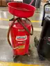 Lot of (3) Portable Oil Drain Tanks and Misc. Drain Pans