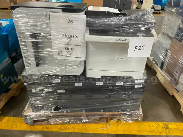 Lot of Dell Desktop PCs and Various Printers