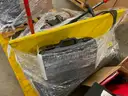 Lot of a John Deere 54&#x22; Snow Plow, Vehicle Jack, Air Tank, and Trimmer