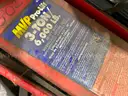 Lot of a John Deere 54&#x22; Snow Plow, Vehicle Jack, Air Tank, and Trimmer