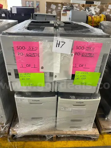 Lot of (8) Lexmark Printers, MS811dn