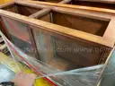 Lot of Wooden Display Cabinets with Glass Doors