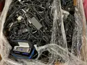 Lot of Used Keyboards, Misc. Computer Cables, Domino Game Set, and Chess Clock