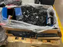Lot of Used Keyboards, Misc. Computer Cables, Domino Game Set, and Chess Clock