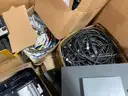 Lot of Cisco Office Phones, Cables, and PC Monitors