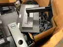 Lot of Cisco Office Phones, Cables, and PC Monitors