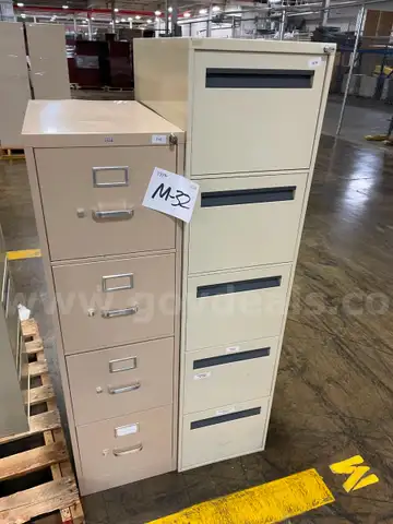 Lot of (2) Metal File Cabinets