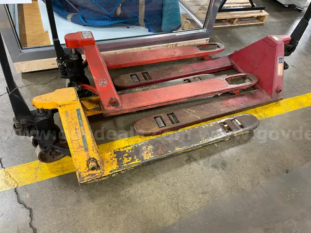 Lot of (3) Hydraulic Pallet Jacks
