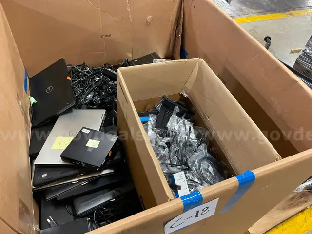 Lot of Dell Mini PCs, Laptops, and Cables