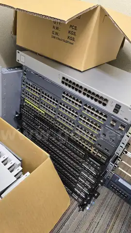 Lot of various equipment, switches, firewalls, and phone ports.