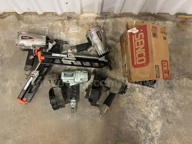 4 nails guns in total  Pasload, Hitaichi, Porter cable