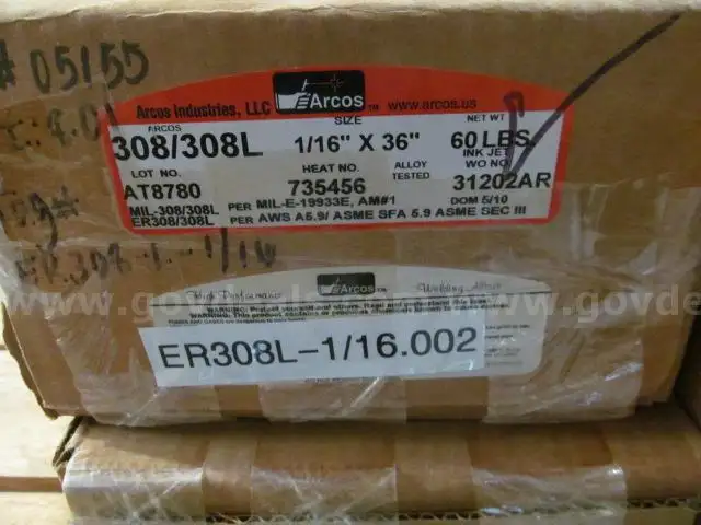 New Unused Arcos ER308/308L 1/16