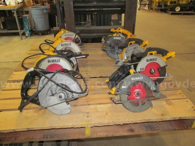 1 Pallet Lot Varied Used Circular Saws