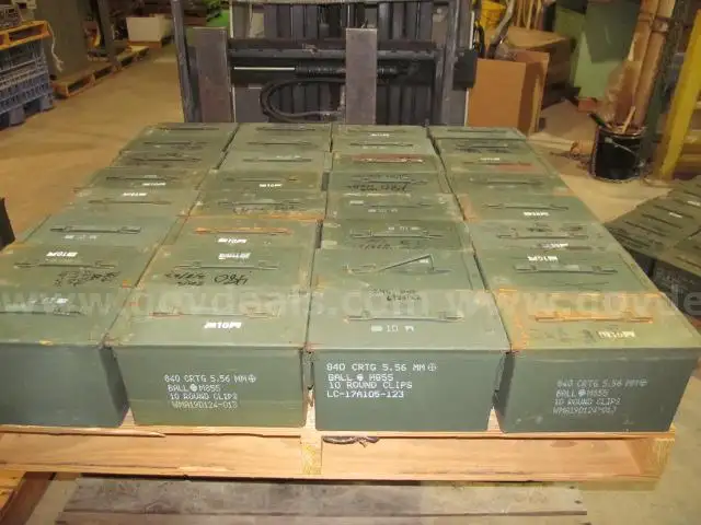 1 Pallet Lot Medium 5.56 MM Metal Ammo Cans