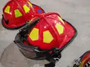 Lot of Five Fire Fighter Helmets
