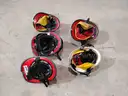 Lot of Five Fire Fighter Helmets