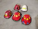 Lot of Five Fire Fighter Helmets