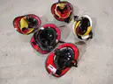 Lot of Five Fire Fighter Helmets