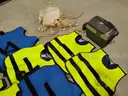 Seven Uline Cool Vests w/ Water Chiller Unit