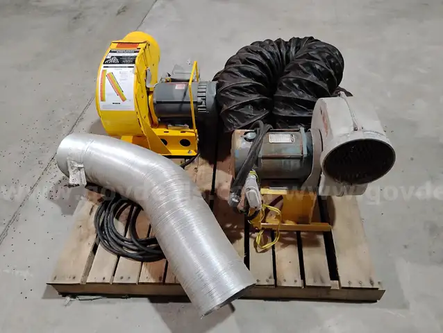 Two 8&#x22; Confined Space Blowers w/ Hose