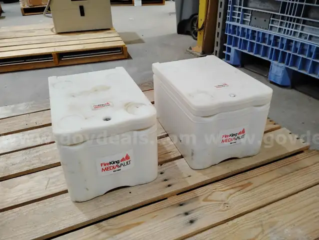 Two FireKing MV1000 MediaVault Fire Resistant Safes