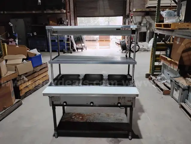 Eagle 48&#x22; Stainless Steel Open Well 3 Pan Electric Hot Food Table