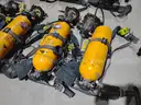 Two Pallet Lot of 14 ea Scott SCBA Air Packs