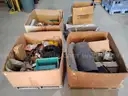 4 Plt Misc Industrial Lot : cables, chain, rubber belts, fans and more.