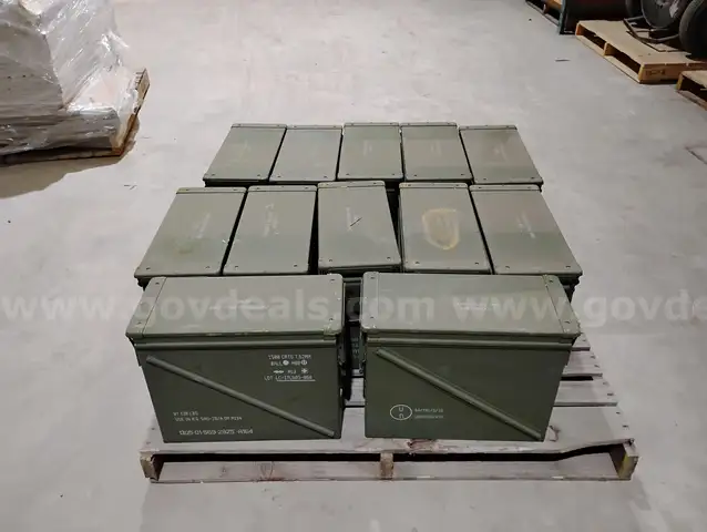 1 Pallet Lot of 12 ea Large Ammo Cans