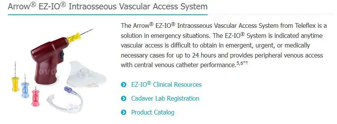 Arrow EZ-IO Needle Sets from Teleflex