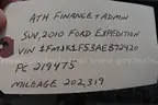 SUV, 2010 FORD EXPEDITION (PC# 219475)