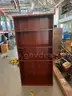 2 wooden shelving units