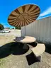 Lot of Concrete Outdoor Patio Furniture and Planters