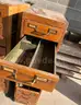 Antique Wooden card catalog/wood drawer units