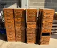 Antique Wooden card catalog/wood drawer units
