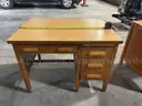 Vintage wooden teacher desk