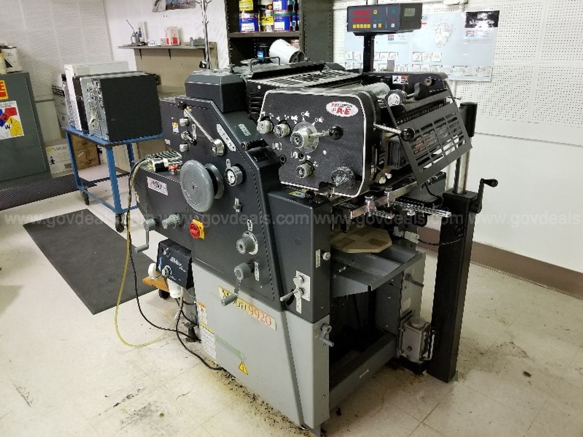 The A.B.Dick 9920 single-color offset press | GovDeals