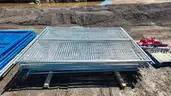 Lot of Eighty-Nine (89) Construction Fence Panels with Forty Four (44) Related Items