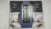 Floor Register Vent Covers (Nickel Finish) 3&#x22; x 10&#x22; (3 pack): Manor House