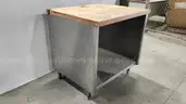 Commercial Stainless Steel Work Table with a Butcher Block Top