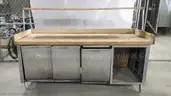 Commercial Stainless Steel Work Table with Butcher Block Top