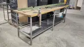 Commercial Stainless Steel Work Table with Butcher Block Top