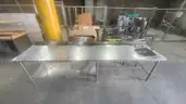 Commercial Large Stainless Steel Prep Table with Integrated Sink