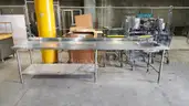 Commercial Large Stainless Steel Prep Table with Integrated Sink
