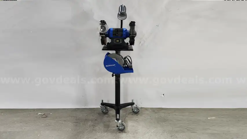 8&#x22; Bench Grinder on Wheeled Stand: Mastercraft 055-3500-2 (TDS-200CL)