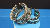 Lot of Two (2) Wire-Wrapped Cuff Bracelets