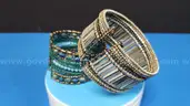 Lot of Two (2) Wire-Wrapped Cuff Bracelets