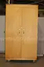 (1) Mobile Wooden Flat File Storage Cabinet